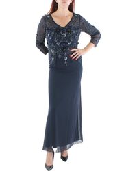 Marina - Embellished Maxi Evening Dress - Lyst