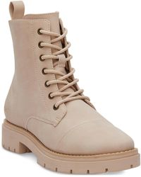 TOMS - Alaya Faux Leather Ankle Combat & Lace-up Boots - Lyst