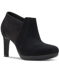 Clarks - Ambyr Gem Suede Booties Ankle Boots - Lyst