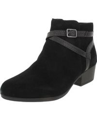 Clarks - Adreena Hi Suede Round Toe Ankle Boots - Lyst
