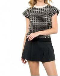 Thml - Chanelle Check Knit Top - Lyst