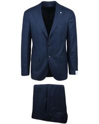 Luigi Bianchi - Virgin Wool Stretch Sartorial Suit With Rounded Jacket And Slim-Fit Trousers - Lyst