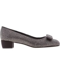 Ferragamo - Ferragamo Crystal Embellished Vara Bow Pumps, Size 7 C - Lyst