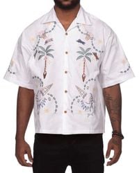 ICECREAM - Palms Cropped Fit Short Sleeve Woven Shirt - Lyst