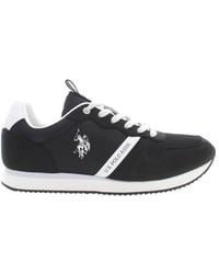 U.S. POLO ASSN. - Sleek Black Sneakers With Contrast Accents - Lyst
