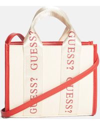 Guess Factory - Logo-tape Logo Mini Tote Crossbody - Lyst