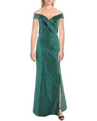 Alfred Sung - Satin Off-the-shoulder Evening Dress - Lyst