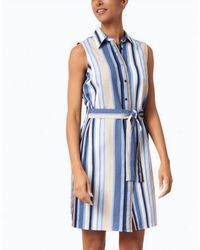 Vilagallo - Banus Stripe Sleeveless Shirt Dress - Lyst