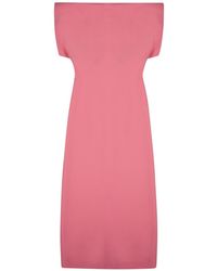 OSCAR THE COLLECTION - Strapless Midi Sheath Dress - Lyst