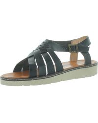 BEARPAW - Leah Leather Slingback Huarache Sandals - Lyst