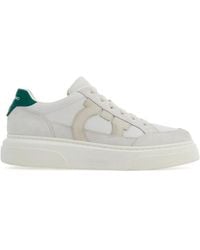 Ferragamo - Cassina Gancini Outline Low-Top Sneakers - Lyst