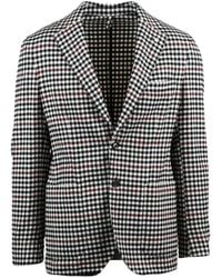 L.B.M. 1911 - Rounded Checkered Jacket With Button Closure And Tailored Fit - Lyst
