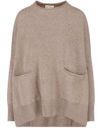 Ma'ry'ya - Oversized Crewneck Sweater With Front Pockets - Lyst