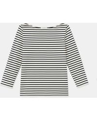 Lafayette 148 New York - Breton Stripe Cotton Jersey Shirt - Lyst