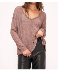 Project Social T - Get Up And Go Marled Long Sleeve Top - Lyst