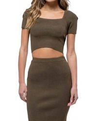 The Workshop - Square Neck Sweater Knit Crop Top - Lyst