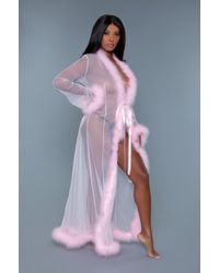 TRUEDAMES - Marabou Robe - Lyst