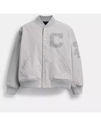 COACH - Canvas Varsity Jacket - Lyst