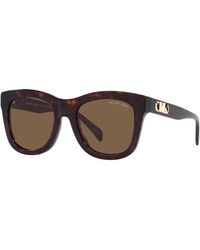 Michael Kors - 52mm Dark Tort Sunglasses - Lyst