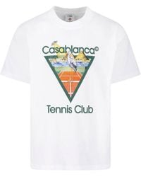CASABLANCA - Organic Cotton Jersey T-Shirt For - Lyst