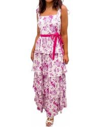 TCEC - Here She Comes Floral Tiered Print Midi Dress - Lyst