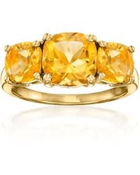 Ross-Simons - Citrine 3-Stone Ring - Lyst