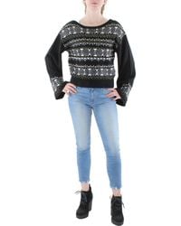 Sam Edelman - Fair Isle Metallic Pullover Sweater - Lyst