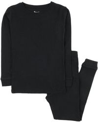 Leveret - Kids Two Piece Cotton Pajamas Neutral Solid Color - Lyst