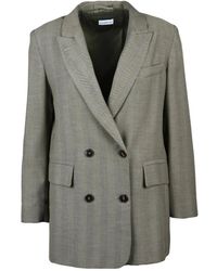 Marella - Virgin Wool-Blend Double-Breasted Blazer - Lyst