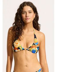 Seafolly - Ciao Bella Long Line Halter Bikini Top Swimwear Buu145 - Lyst