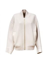 Sportmax - Ondata Double Drap Wool Bomber Jacket - Lyst