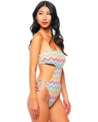 JAM The Label - Maldives Bandeau Cut Out One Piece Swimsuit - Lyst