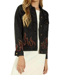 Honey Punch - Some Like It Hot Distressed Denim Jacket - Lyst