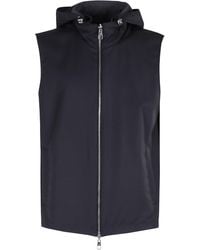 Montecore - Reversible Hooded Zip-Buttons Wool Vest - Lyst
