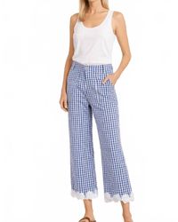 Vilagallo - Gingham Lace Trousers - Lyst