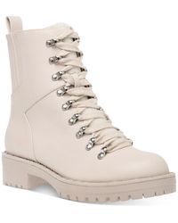 Dolce Vita - Oderra Faux Fur Ankle Combat & Lace-up Boots - Lyst