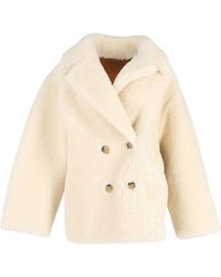 Nili Lotan - Addie Double-breasted Shearling Coat - Lyst