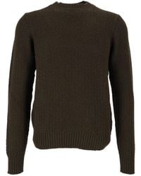 Circolo 1901 - Textured Knit Cropped Wool Sweater - Lyst