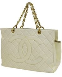 Chanel - Logo Cc Leather Shoulder Bag (pre-owned) - Lyst