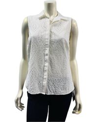 Fdj - Sleeveless Eyelet Top - Lyst