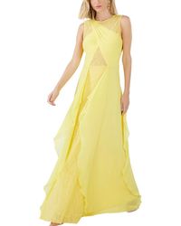 BCBGMAXAZRIA - Lace Cascade Ruffle Evening Dress - Lyst