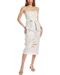 Hemant & Nandita - Eyelet Waist Tie Midi Dress - Lyst