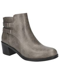 Easy Street - Murphy Boots Side Zipper Block Heel Booties Lion63 - Lyst