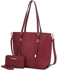 MKF Collection by Mia K - Emery Vegan Leather Tote Bag With Wallet - 2 Pieces - Lyst