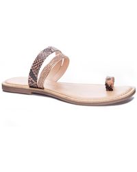 Chinese Laundry - Safari Embellished Toe Loop Slide Sandals - Lyst