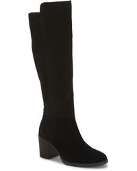 Lucky Brand - Bonnay Leather Stacked Heel Knee-high Boots - Lyst