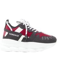 Versace - Chain Reaction Suede Chunky Sneaker - Lyst