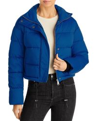 Aqua - Quilted Crop Puffer Jacket - Lyst
