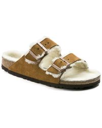 Birkenstock - Arizona Fur Shearling Sandal - Lyst