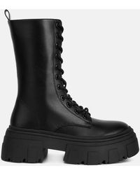 LONDON RAG - Tatum Faux Leather Combat Chunky Boots - Lyst